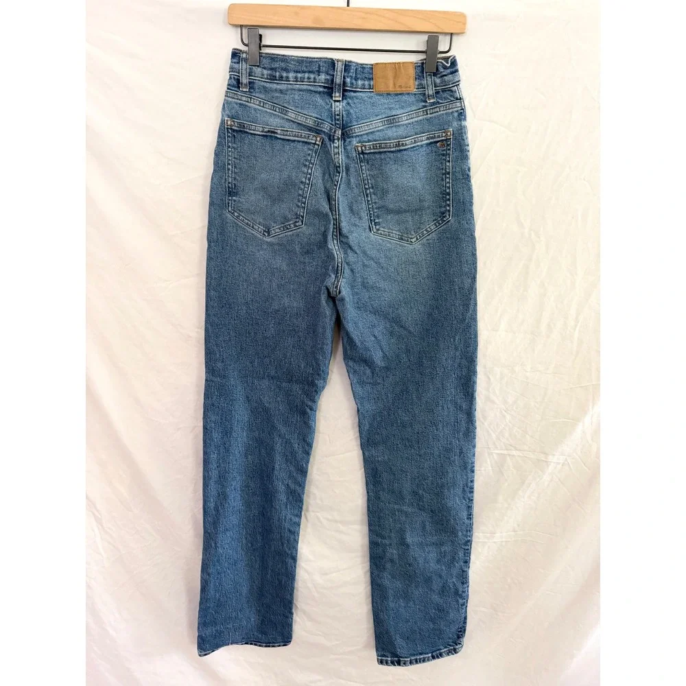 Madewell 90s Straight Jeans Womens Medium Wash High Rise Denim Size 27T